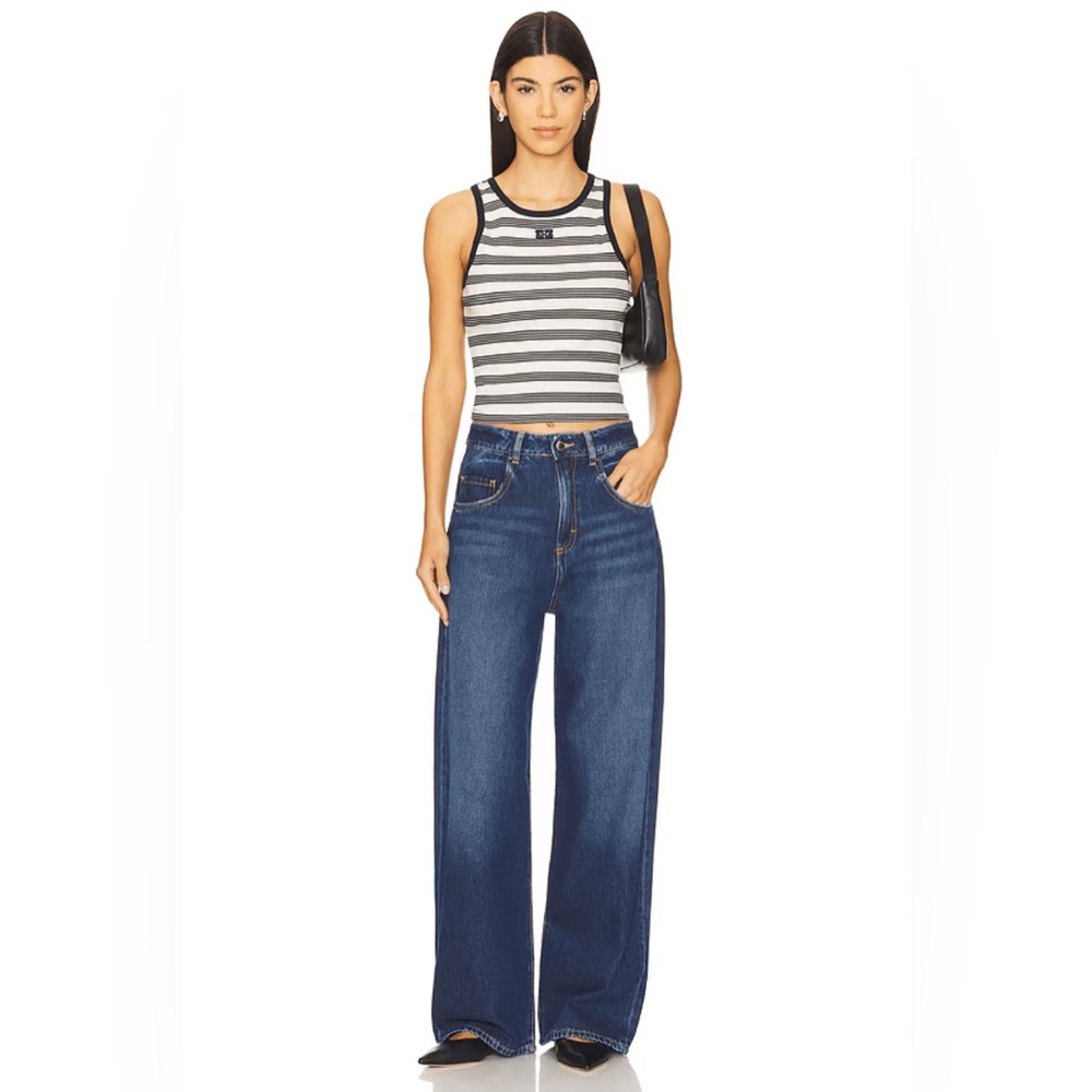 Icon Denim Los Angeles Popy Wide-Leg Jeans in Deep Blue Size 32 NWT
